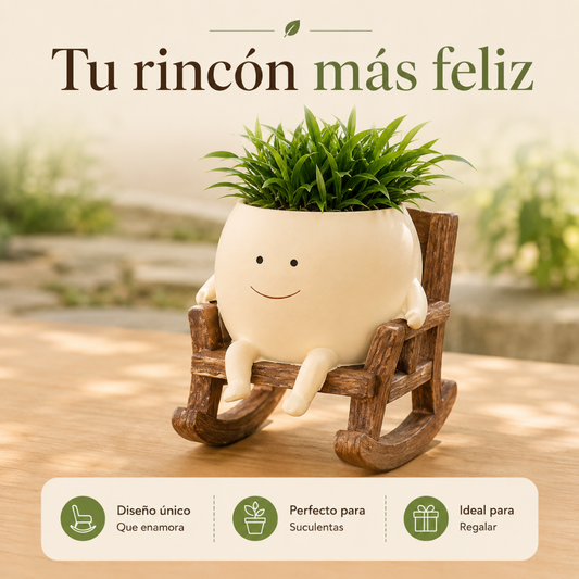 Brochi™ – Macetero Mecedora Decorativo