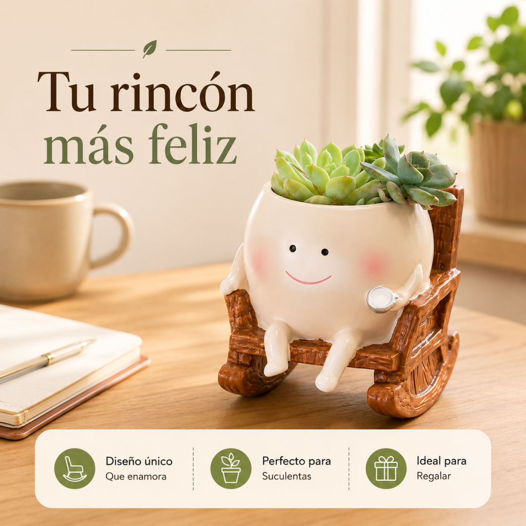 Brochi™ – Macetero Mecedora Decorativo