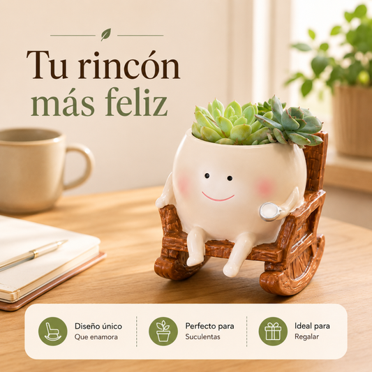 Brochi™ – Macetero Mecedora Decorativo