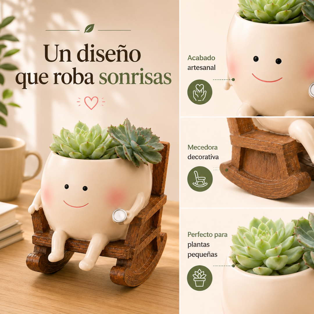 Brochi™ – Macetero Mecedora Decorativo