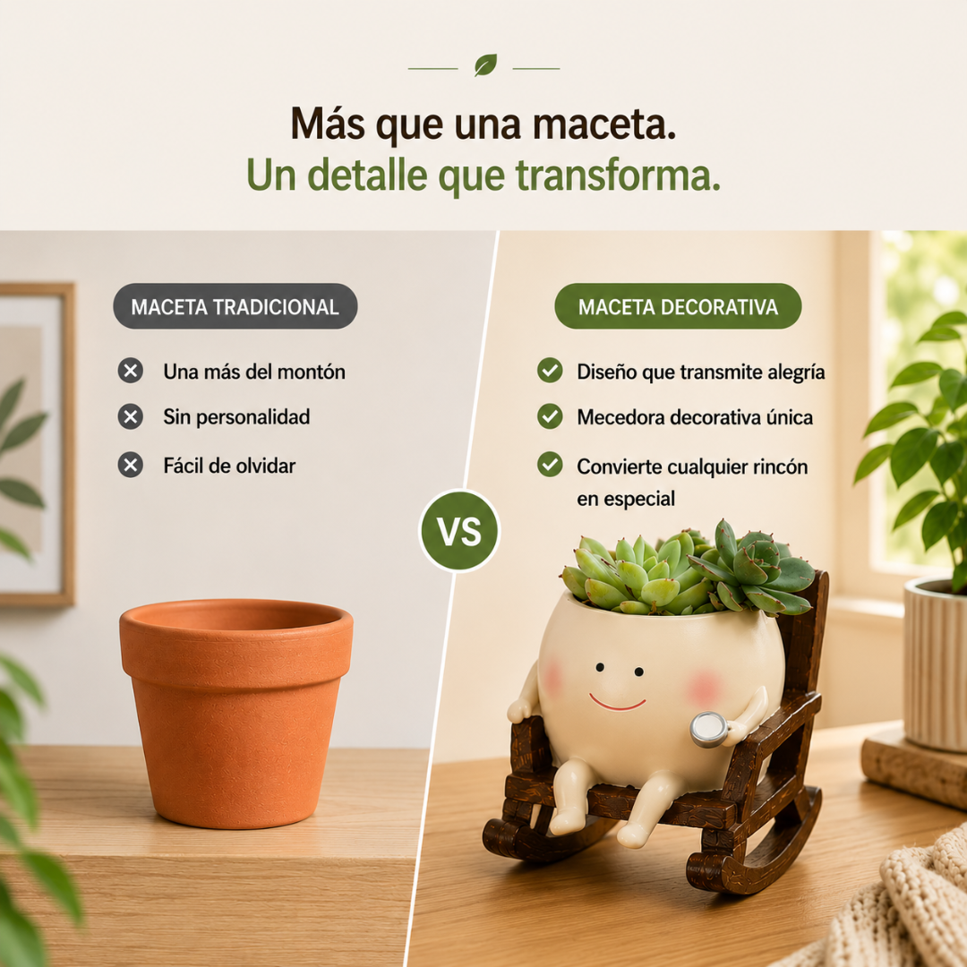 Brochi™ – Macetero Mecedora Decorativo