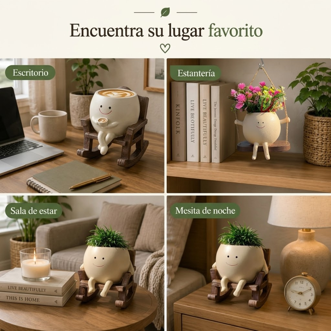 Brochi™ – Macetero Mecedora Decorativo